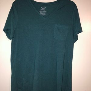 Forest green Faded Glory v-neck t-shirt